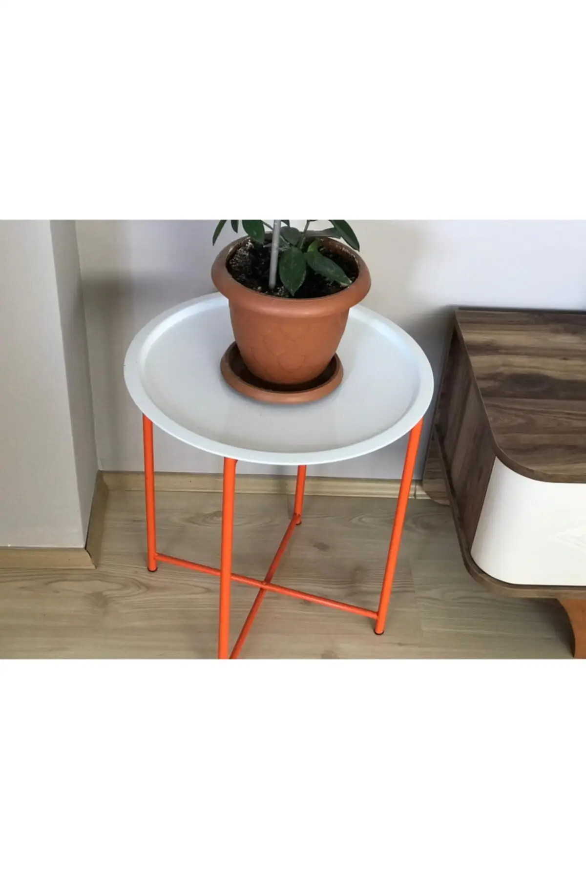 Table basse Orange pliable en métal