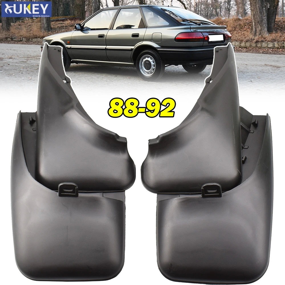 4pc Molded Mud Flaps Flap For Toyota Corolla E90 AE90 AE92 1988 - 1992 Sedan Saloon Coupe Splash Guards Mudguards 1989 1990 1991