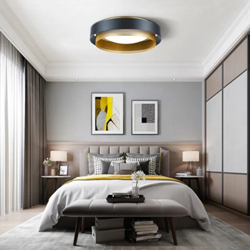 

31W LED Round Ceiling Lamp Luxury Living Room Light American Nordic Post-Modern Bedroom Dining Study Balcony Corridor Lighting