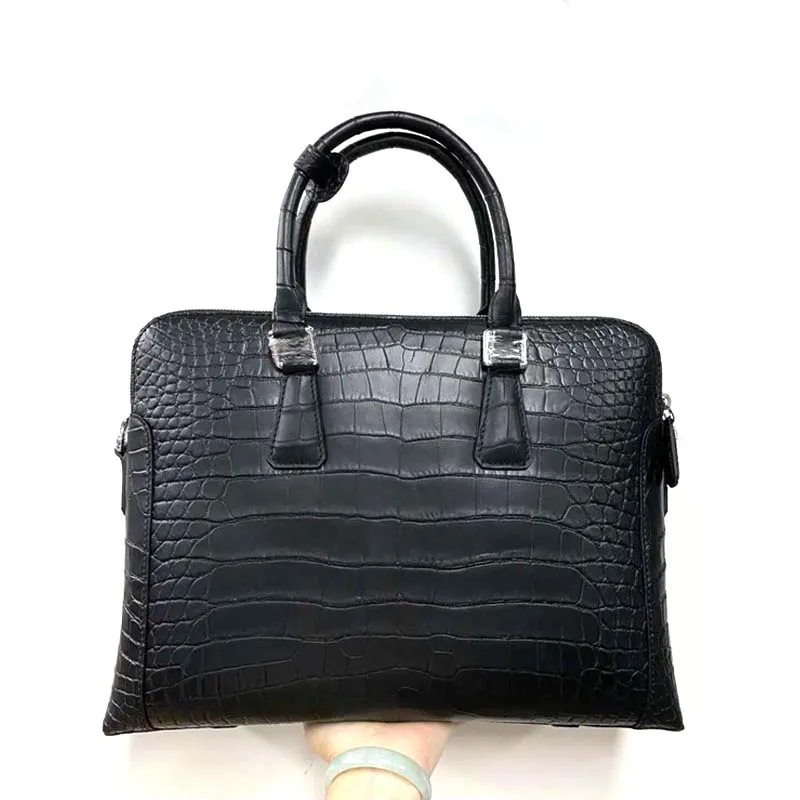 xinepiju new arrival men handbag crocodile bag crocodile bag men crocodile handbag business man office  business trip