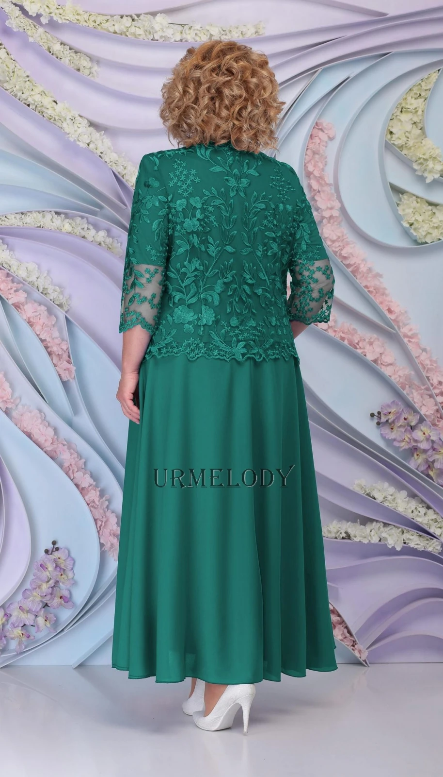 Green Long Dresses for Mother of the Bride Custom Plus Size Outfit