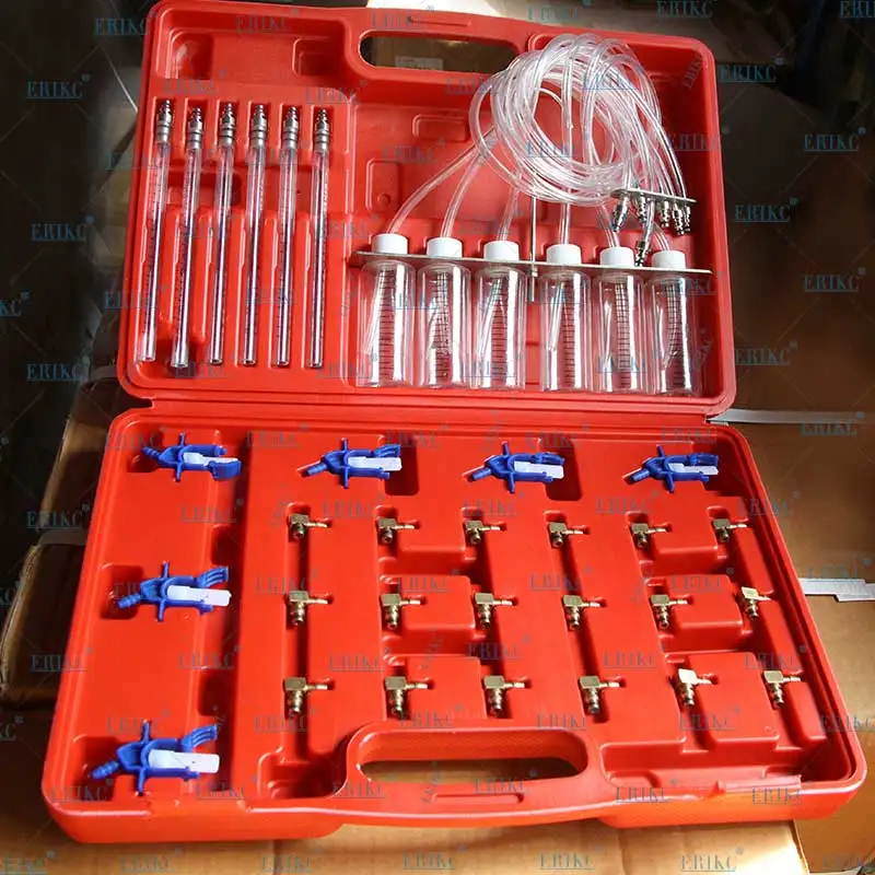 Common Rail Oil Return Flow  Flow Test Tool Kit Diesel Injector Tester Auto Nozzle Fuel Injection Test Meter Adaptor Set