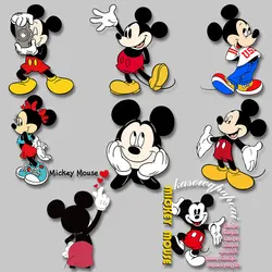 Mickey Cartoon image Character Heat Vinyl Ironing Stickers Decor Thermal Transfers Decals Patch Iron-on Transfers