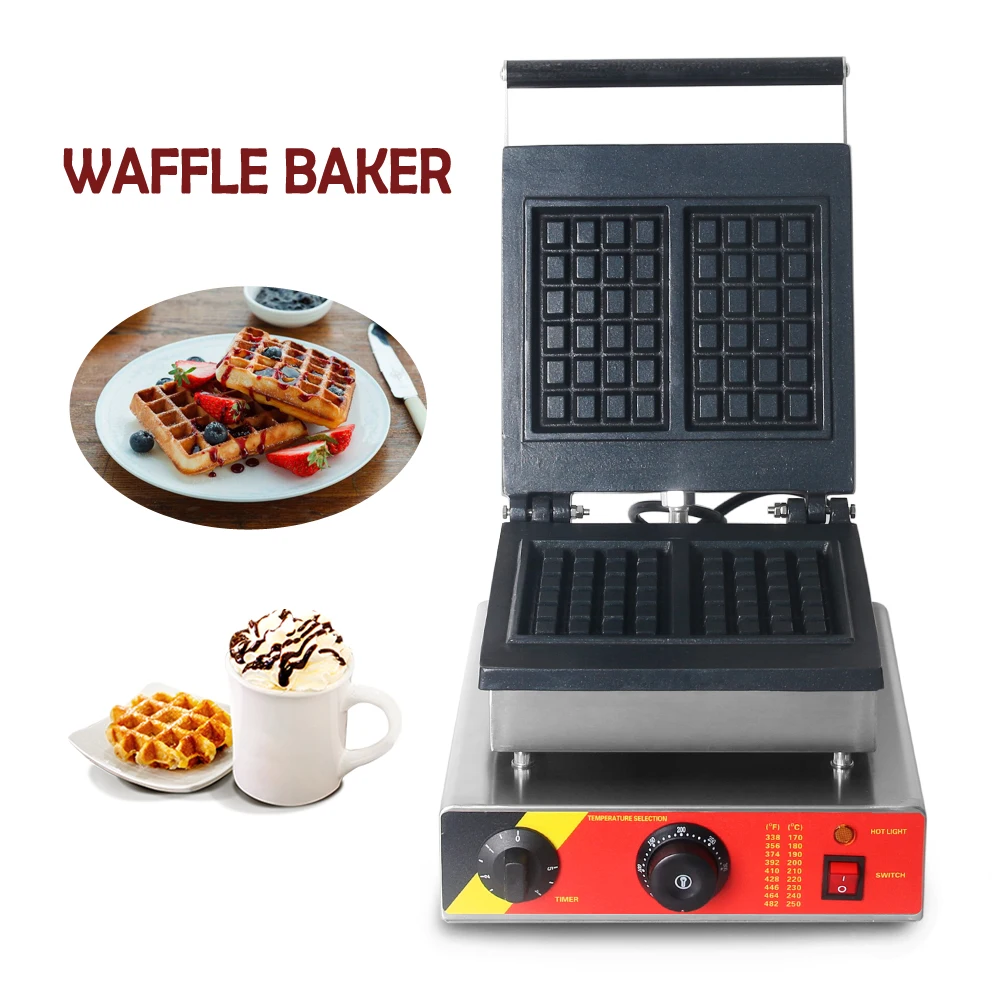 ITOP Waffel Maker Elecrtic Waffeln Maschine 2 Pcs Rechteckigen Kommerziellen Muffin Maschine Nicht Stick Frühstück Maschine 110V 220V