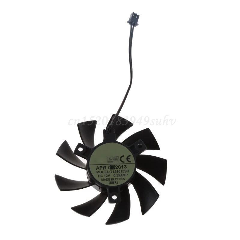 T128015SH 75MM 2Pin DC 12V 0.32AMP Graphics Video Card Cooling Fans For EVGA GTX 650 650Ti GTS 450 Graphics Card Cooler Fans