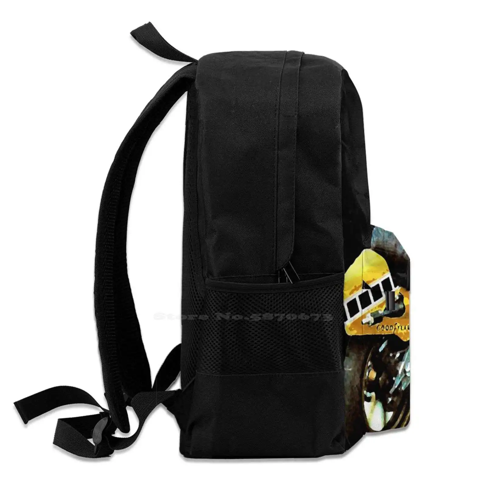 King Kenny Wheelie Painting New Arrivals Unisex Bags Student Bag Backpack King Kenny Kenny Roberts Barry Sheene Randy Mamola image 5