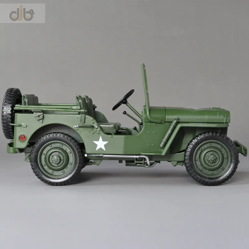 1:18 Diecast Military Metal Model Toy  Willys For Collections