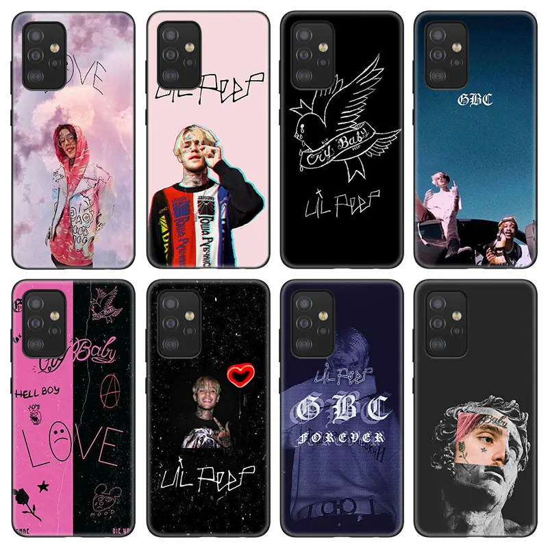 Lil Peep Phone Case For Samsung Galaxy A12 A22 A21S A02S A31 A32 A50 A51 A70 A71 A72 A11 A10S A20S A30S A52 S 5G Black Cover