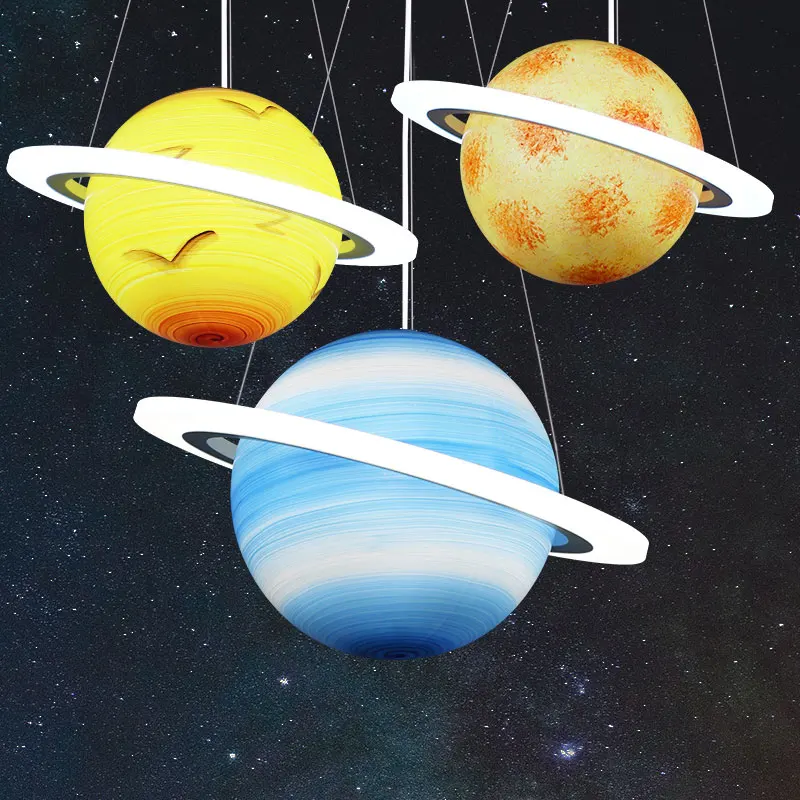 Solar System  Pendant  Lights, For Kindergartens Science Planet or Starry Sky Theme Bedroom