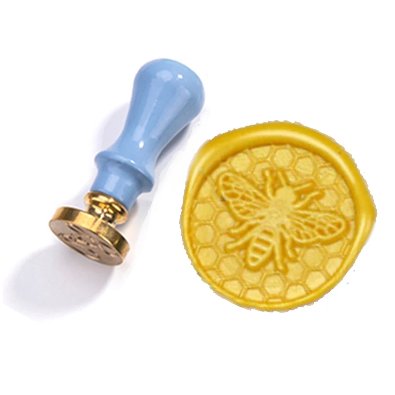

BLUE mini handle cuter Bee Wax Stamp,DIY Ancient Seal Retro Stamp,Exquisite Paint Stamp Wax Seal High Quality