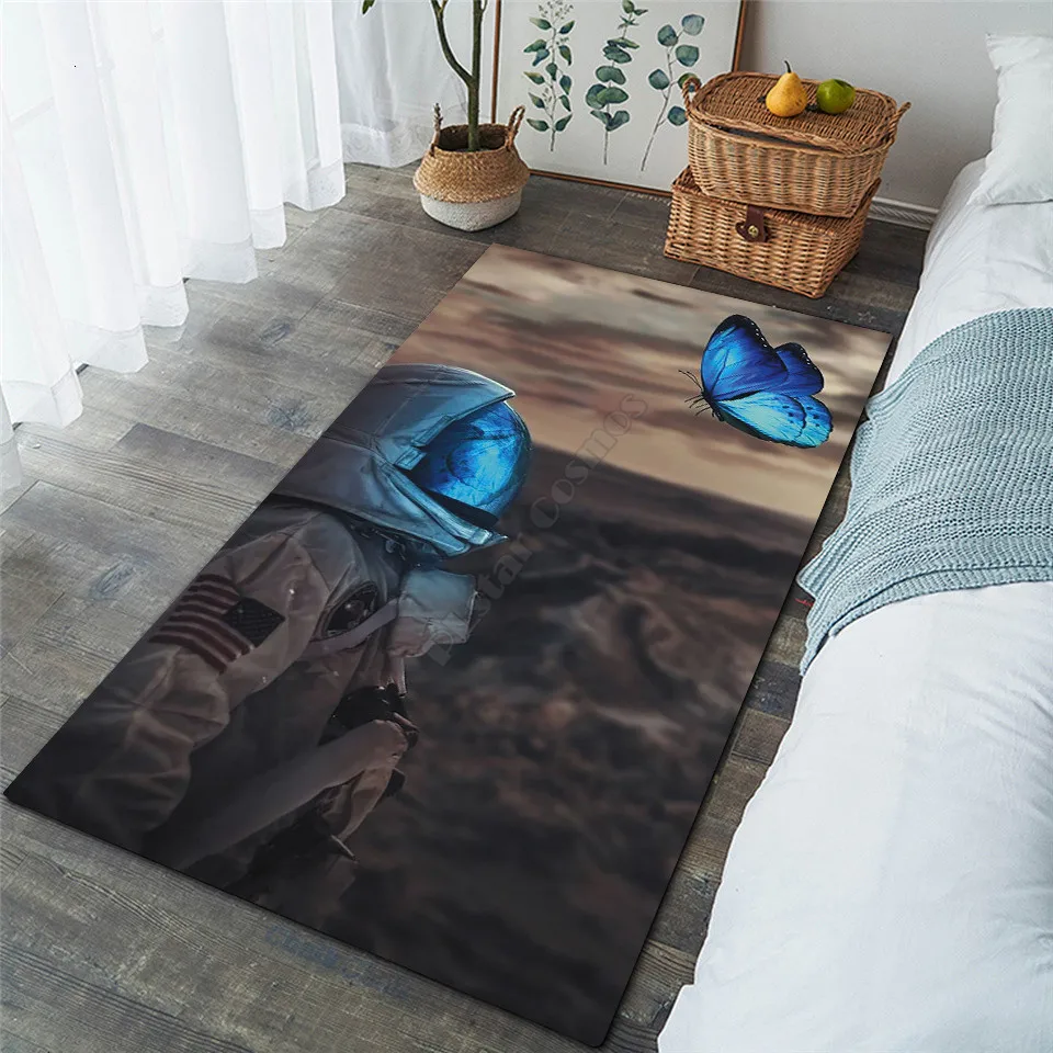 

Galaxy Astronaut Area Rug 3D Printed Non-slip Mat Dining Room Living Room Soft Bedroom Carpet 05