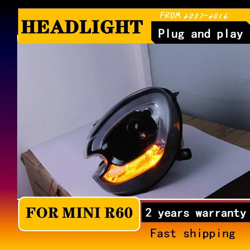 

Car Styling Head Lamp For Mini Cooper Countryman Headlight 2007-2016 For Mini R60 LED Headlight Xenon Beam Car Accessories