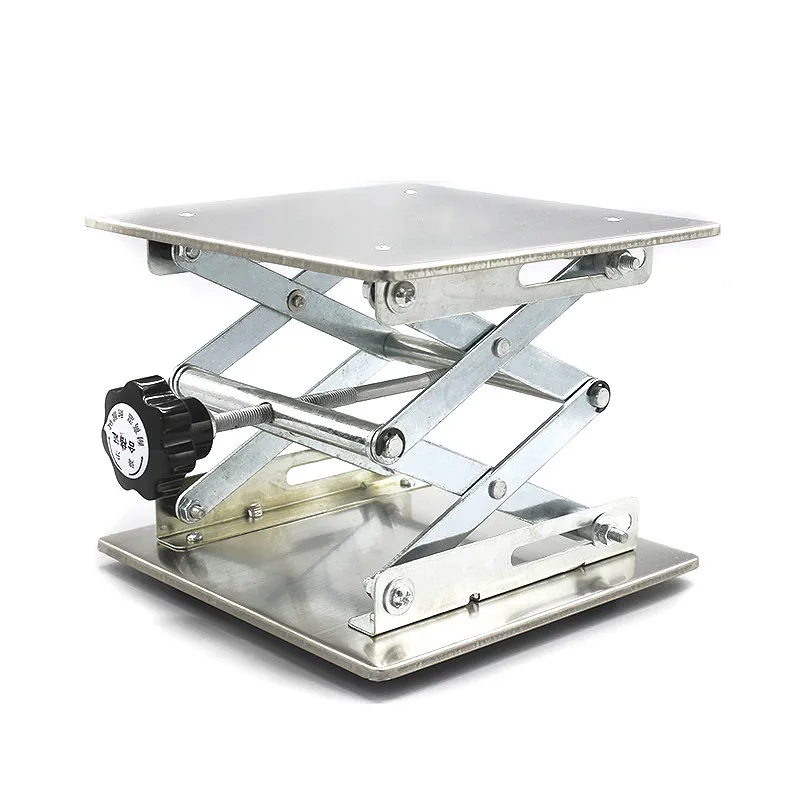 Lab Jack Laboratorium Ondersteuning Jacks Laadvermogen 5Kg Rvs Schilderen Heftafel Raising Platform ''Inch 100x100mm