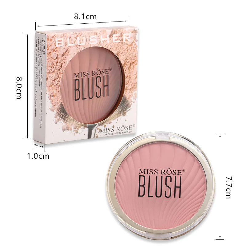 MISS ROSE Six-Color Matte Blush Rouge Nude Makeup Powder Wholesale Lasting Natural Brighten Skin Color Cosmetic Gift for Girl