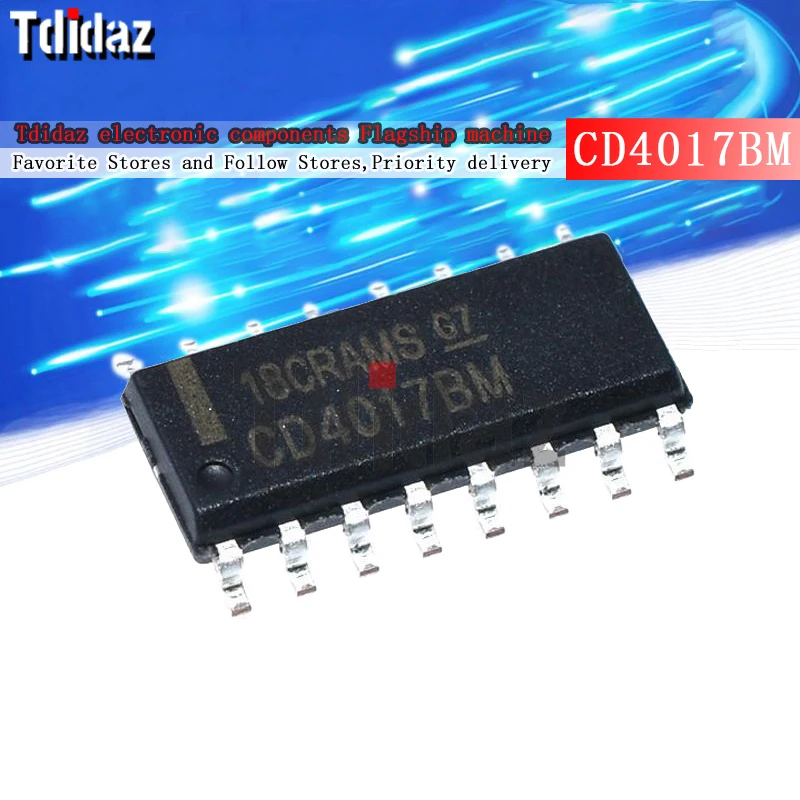 10 قطعة CD4017BM SOP16 CD4017B CD4017 4017 SOP-16 SMD جديدة ومبتكرة IC شرائح