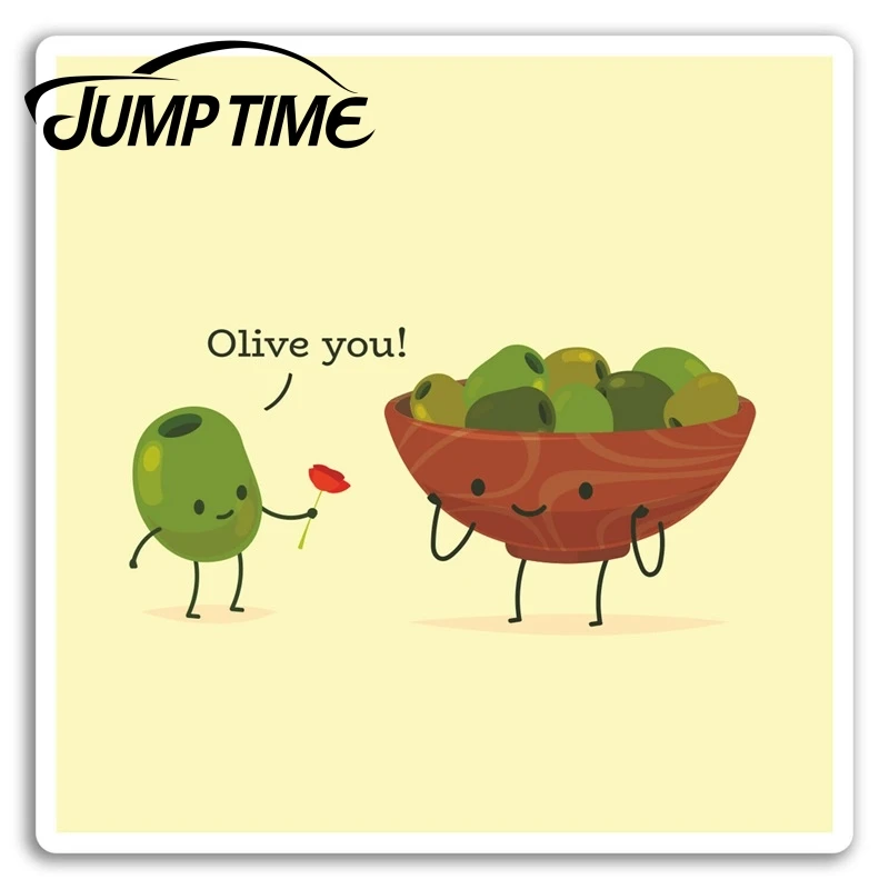 Jump Time for Love You Vinyl Stickers Funny Olive Sticker Laptop Luggage Bumper Decals Waterproof Car Accessories