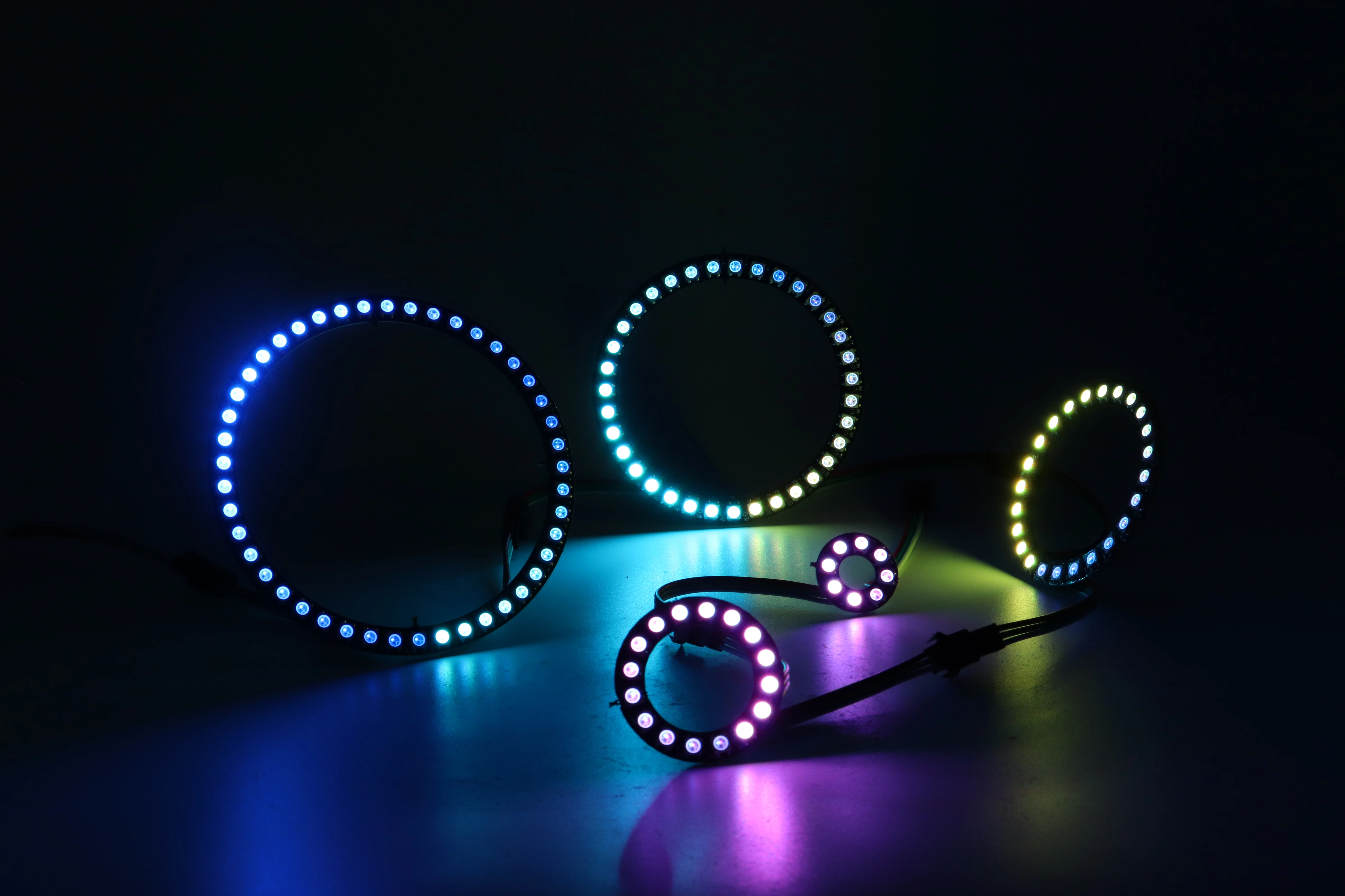 WS2812b LED-Ring Adressierbar 8/16/24/35/45 LEDs 5050 RGB LED-Diodenring Farbige IC-Eingebaute LED – Detail 16