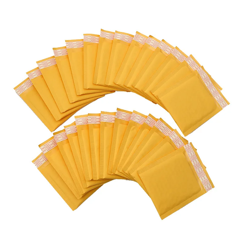 

30Pcs Yellow Kraft Paper Bubble Mailers Self Seal Adhesive Shipping Envelopes with Bubble Shockproof Padded Envelopes 20 Sizes