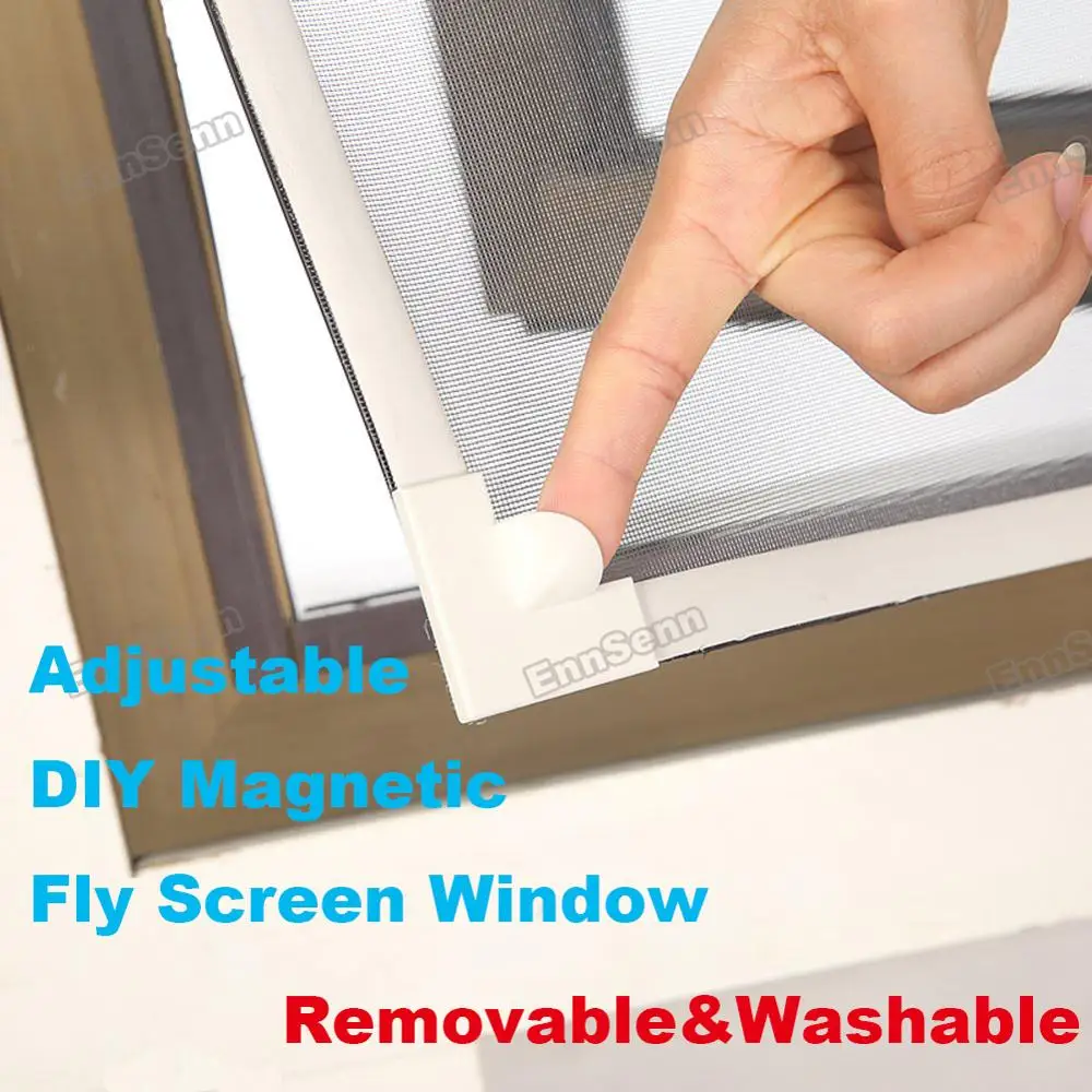 

Invisible Fly Mosquito Screen Net Mesh, Adjustable DIY Magnetic Window Screen Windows, Removable and Washable