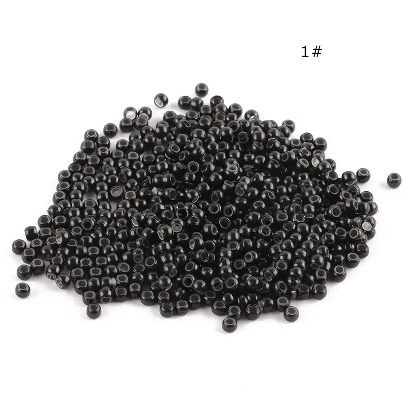 1000pcs/lot 5# Brown silicone Nano ring for Hair Extensions micro rings 3.0mm nano beads Smallest silicone Nano rings links