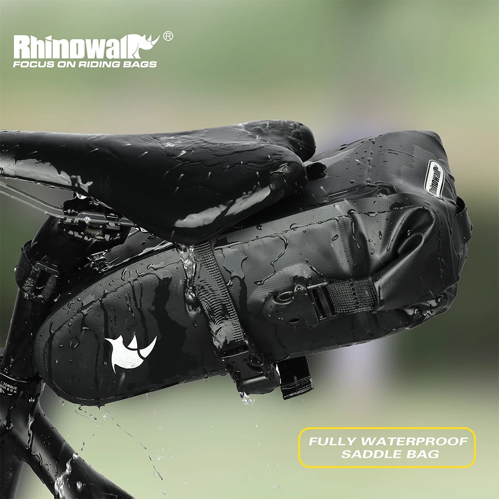 Rhinowalk  Bicycle Saddle Bag 1.5L 2.5L Full Waterproof Cycling Seat Bag MTB Road Repair Tools Bag Bike Tail Pack Accessories