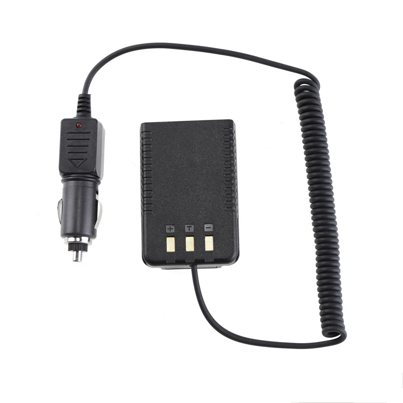 12/24v adaptador eliminador de bateria para carregador de carro para yaesu ft4x ft4xr FT-4X FT-4XR SBR-28 rádio walkie talkie acessórios