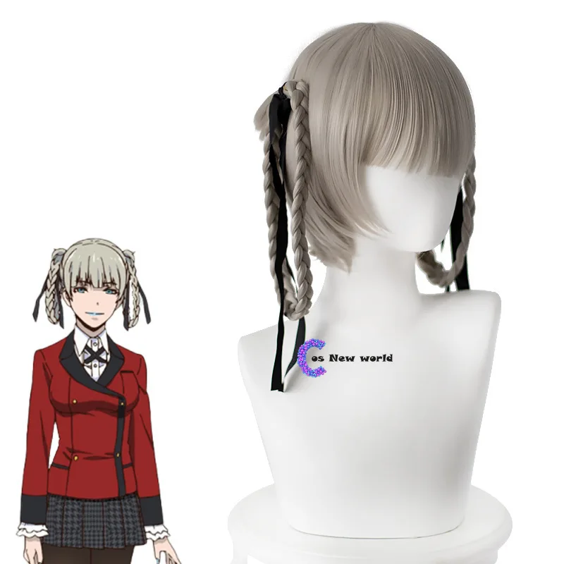 Fashion Compulsive Gambler Cosplay Wigs Runa Yomozuki Ririka Momobami Heat Resistant Cosplay Wig + Wig Cap