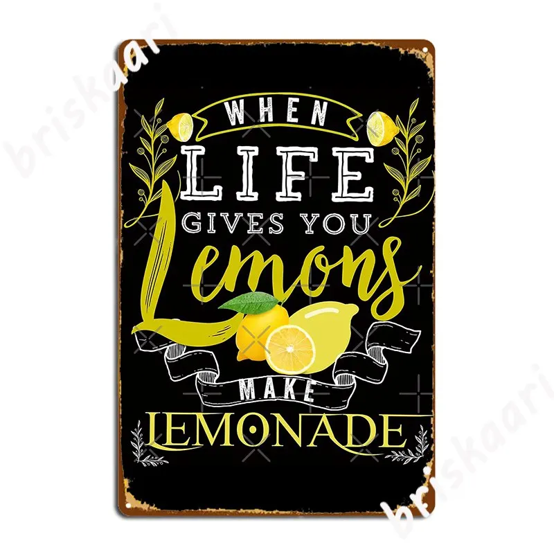 Lemonade Crew Metal Sign Club Home Kitchen Mural Painting Retro Tin sign Poster