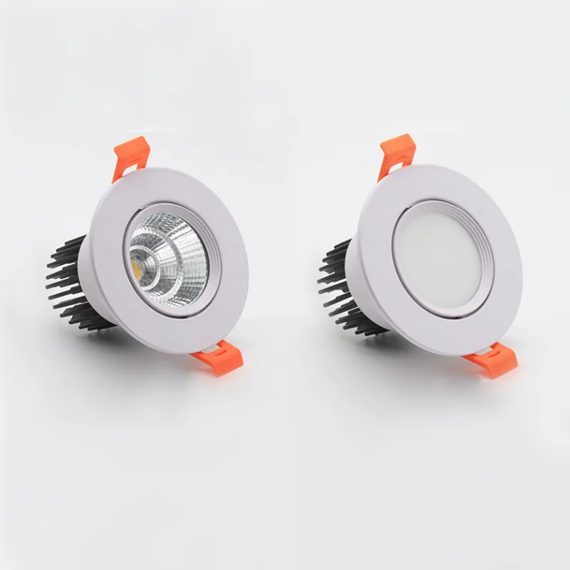 New Dimmable LED COB Spotlight Ceiling lamp AC85-265V 3W 5W 7W 9W 12W 15W Aluminum recessed downlights round Led Spot Light