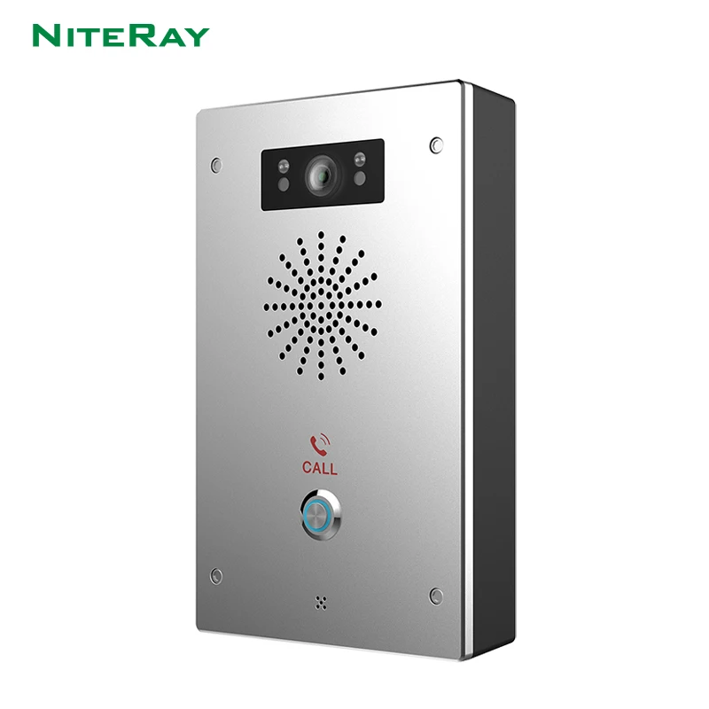 

Night Viewed video Intercom IP65 Waterproof Caller Broadcast with IR LED SIP Digital Viewer Full Duplex Door Phone