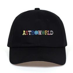 ASTROWORLD-면 100% 자수 야구 모자, Travi $ Scott 최신 앨범 스냅 백, 유니섹스 야외 레저 모자