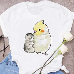 Cute Cats Printing Women T-shirts New Kawaii Women's Tshirt Fashion Women Clothing Funny Korean Style T-Shirts Shirts for Woman