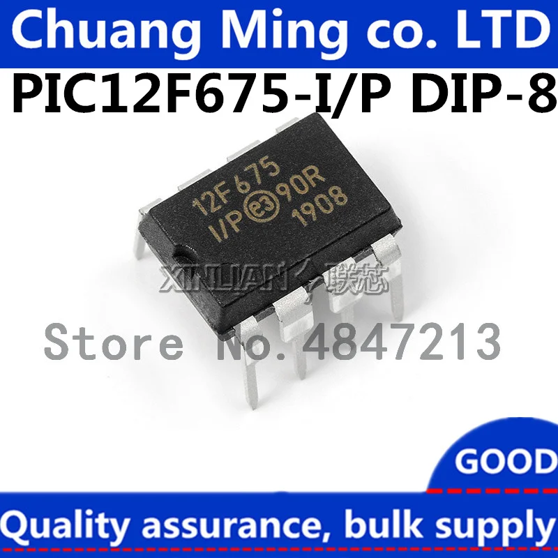 

Free Shipping 100pcs/lots PIC12F675-I/P PIC12F675 12F675 DIP-8 New original IC In stock!