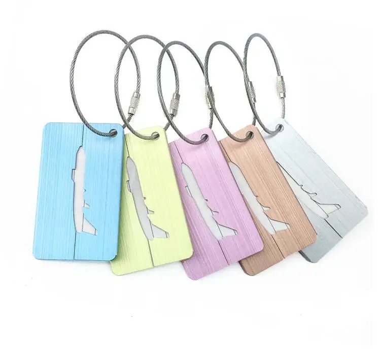 5 Colors Suitcase Luggage Label Tags Airplane Handbag Pendant ID Identify Label Holder for Travel Gifts SN3719