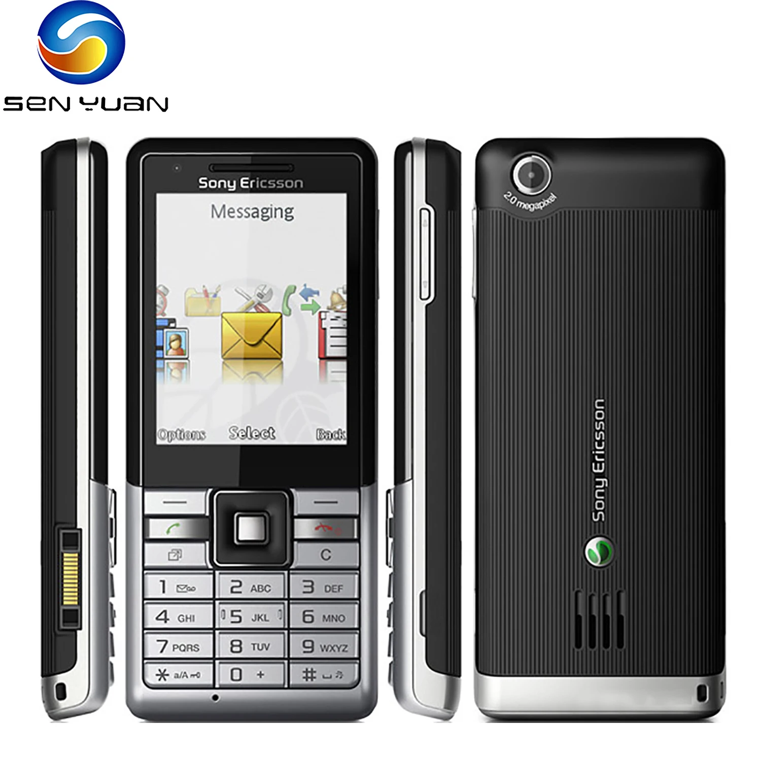 Original Sony Ericsson J105 Naite J105i 3G Mobile Phone Unlocked 2.2'' Display 2.0MP Bluetooth FM Radio 2G GSM CellPhone