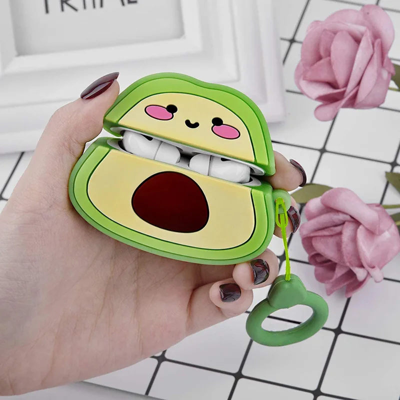 3D Cute Cartoon Avocado Silicone Case For Airpods Pro 2022 Wireless Bluetooth Earphone Charging Box Cover For Airpods 1 2 3 2021