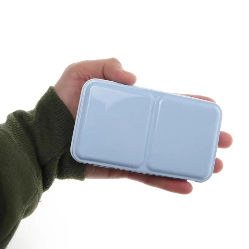 نصف عموم علبة ألوان مائية دهانات القصدير صندوق فارغ لوحة اللوحة تخزين درج طلاء صندوق للرسم المورد