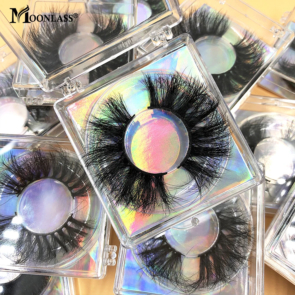 Messy 5D Mink Lashes Fluffy 22-25MM Mink Eyelashes Dramatic Beauty False Eyelashes Box Package Vendor Wholesale 3D Mink Lashes