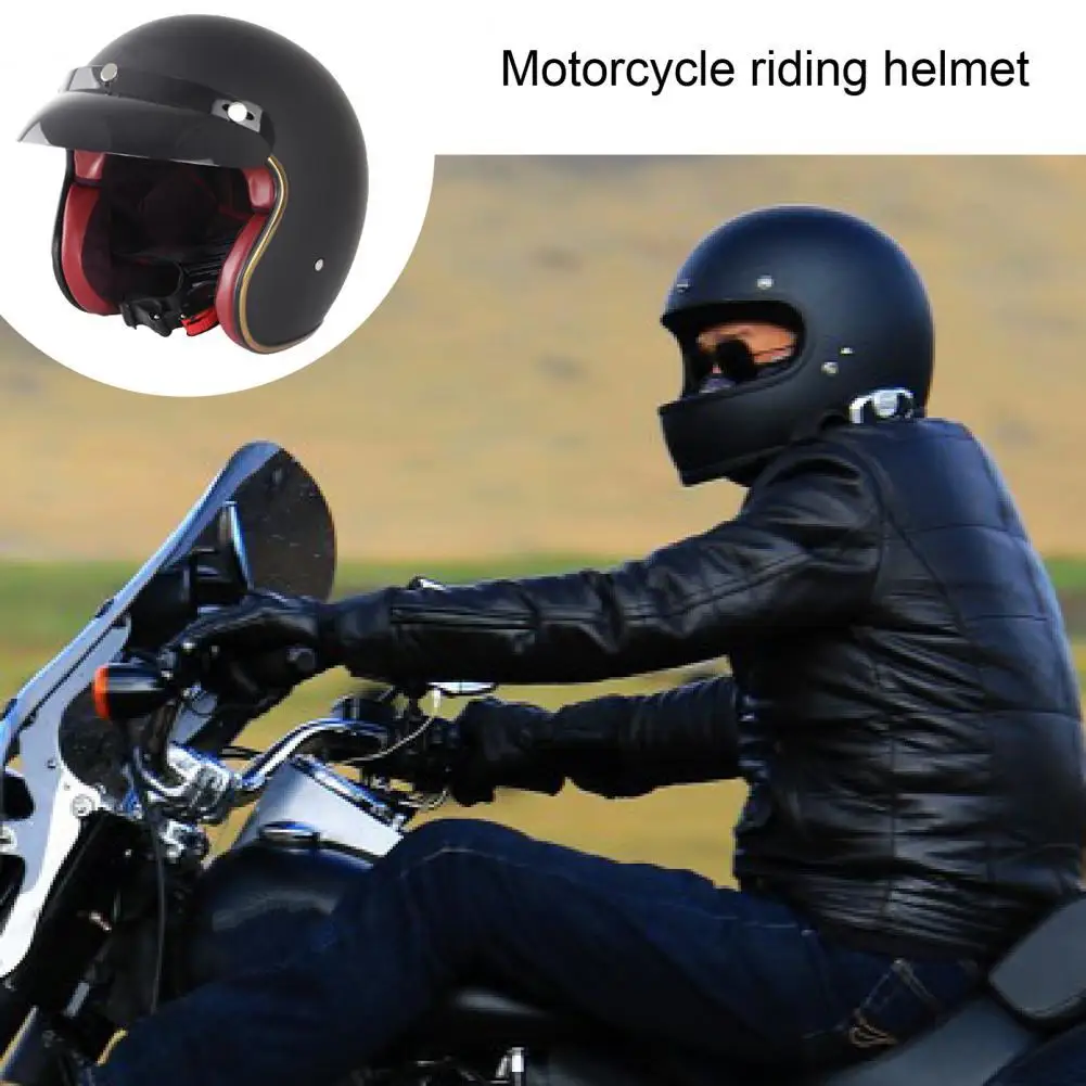 

Scooter Helmets Open Face Suede Lining Retro Motorcycle Printing Ball Helmet for Man/Women Headwear Motorcycle Equipments