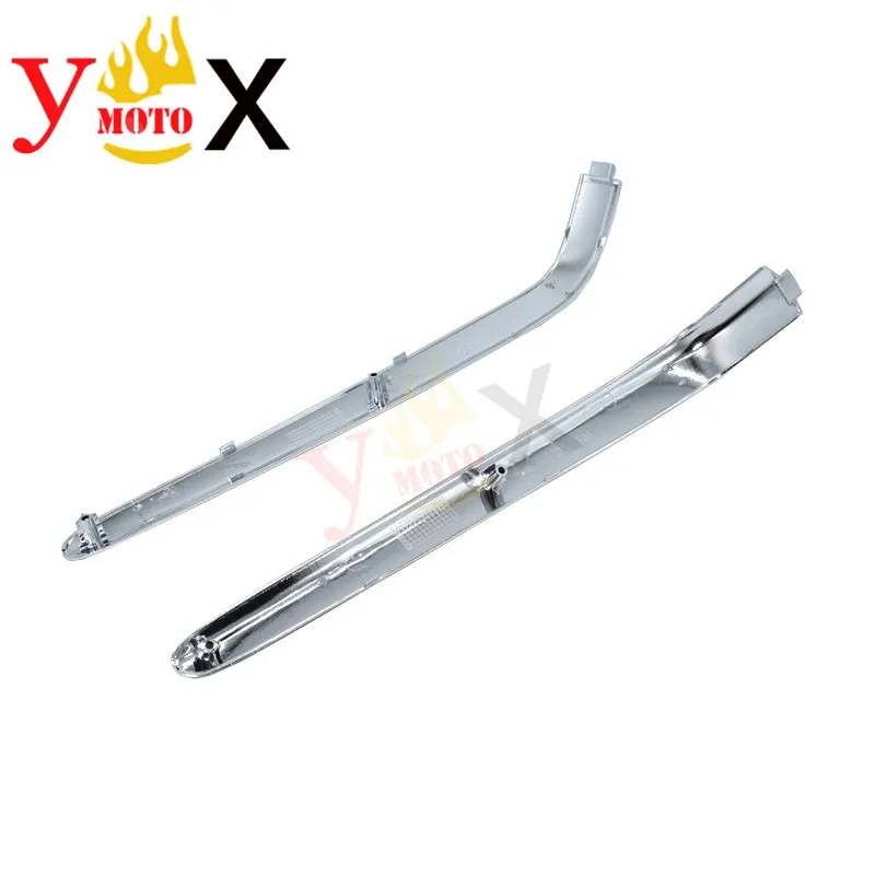 Motorcycle Chrome ABS Upper Middle/Left Right Trunk Saddlebag Accent Trim Strips Cover Decal For Honda Goldwing GL1800 2001-2006