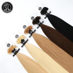 Fairy Remy Hair 1g/s 16-18 inch Real Remy Fusion Human Hair Extension Keratin Natural Colored Strands Of Hair Capsule 50g/pac