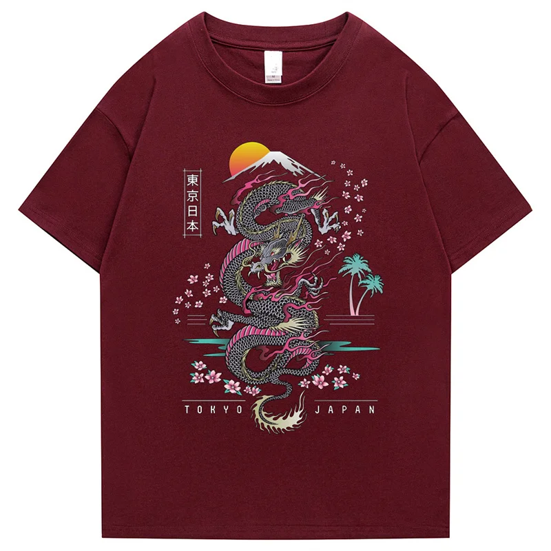 2022 Tokyo Japan Dragon Culture Summer 100% Cotton T-Shirt Men Ladies High Quality Vintage Top T-Shirt Hip Hop T-Shirt Men