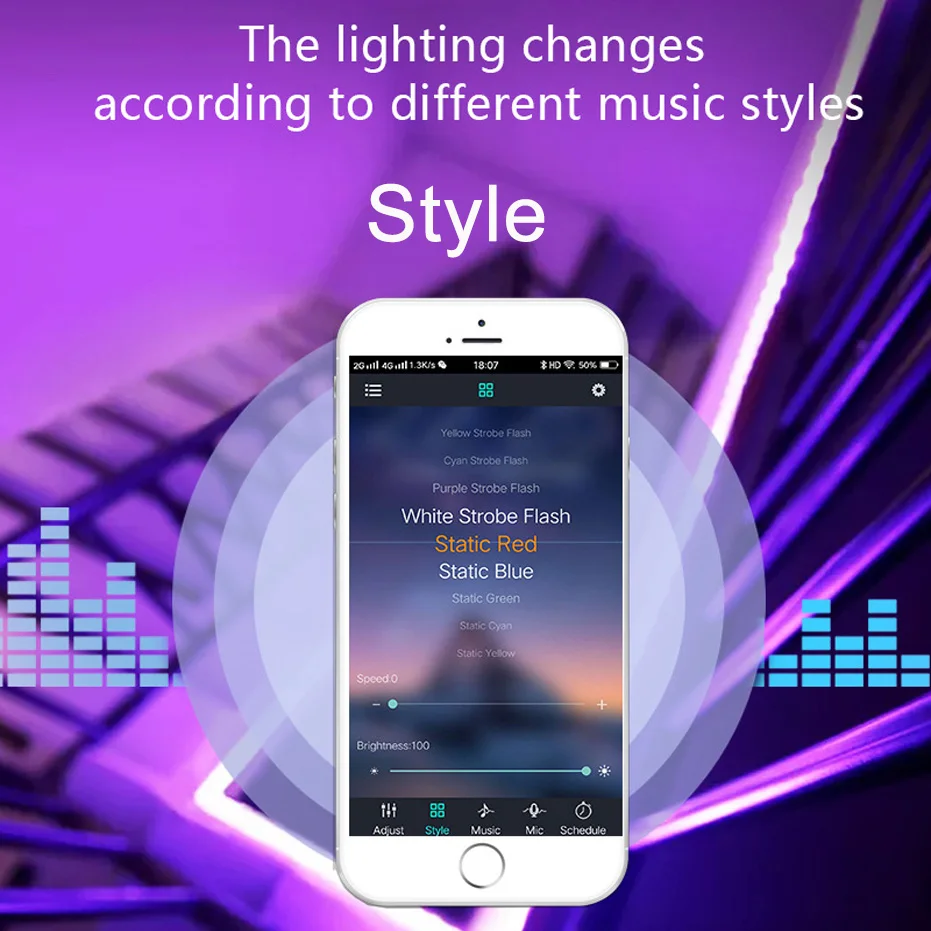 Mini Dimmer LED APP Controlador compatível com Bluetooth, RGB, SMD5050, 5V, 4Pin, USB, Cor, Música, Casa, Luzes de tira inteligentes