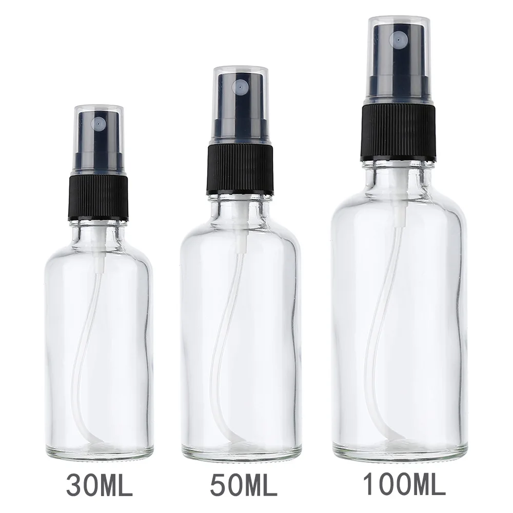 5- 100ml Refillable Sprayer Bottles Esstenial Oil Liquid Empty Atomizer Makeup Spray Bottle Perfume Glass