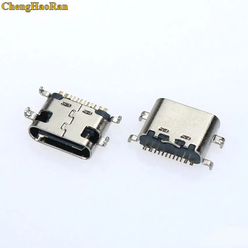 ChengHaoRan 10PCS Charging Connector For Lenovo Tab M10 tb-x605l 12pin Type-C Micro USB C 3.1 female charge port power (in cut) image 3