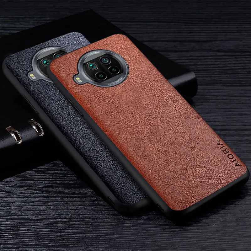 Leather Case For Xiaomi Mi 10T Lite Pro Premium Business Style Retro Litchi Pattern PU Back Cover for mi 10t Pro lite phone case