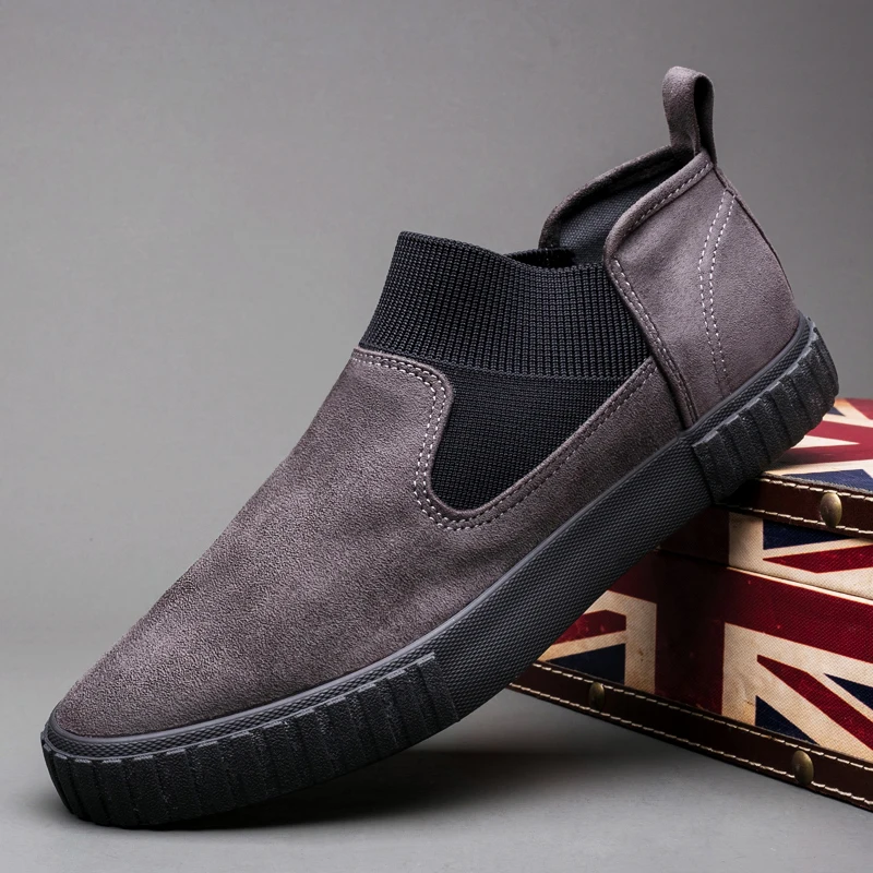 

2021 New Men's Shoes A Low Leather Loafers For Canvas Shoes Lazy Men Leisure Autumn Breathable Boots