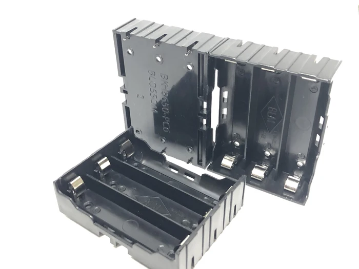 

MasterFire 500pcs/lot DIY Black Plastic Battery Storage Box Holder Case For 3*18650 3.7V Rechargeable 6 Pins Batteries Cover