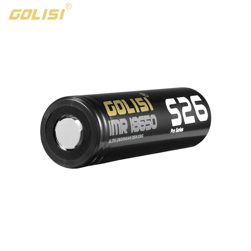 High Power Original Golisi S26 IMR 18650 Battery Capacity 2600mAh 3.7V 25/35A Rechargeable 18650 Lithium Battery For Flashlight