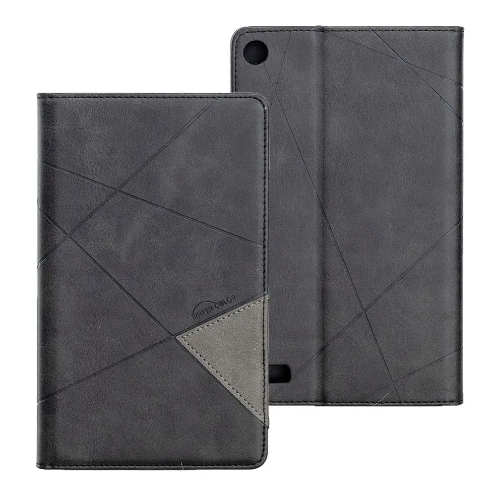 Capa para kindle fire 7, capa de couro flip automática de 7, 2015 e 2017 polegadas, função de despertar e dormir, 2017
